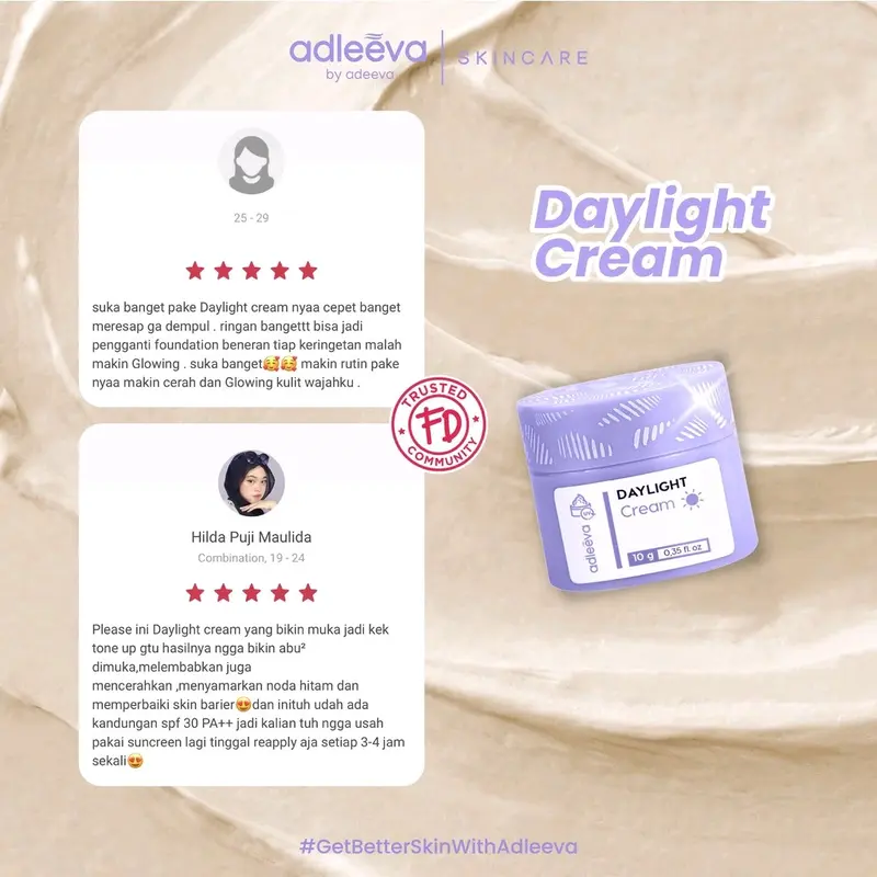 Adleeva Daylight Cream With Sunscreen Glow Up Protection (With Spf 35 PA+++) 3