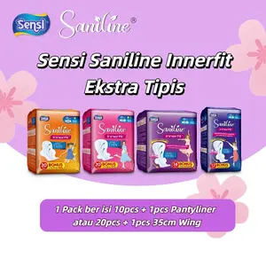 Sensi-Saniline Pembalut & Pantyliner Wanita – Seri Ekstra Tipis, Daya Serap Tinggi, Anti Bocor, Lembut & Nyaman – Cocok untuk Siang & Malam – Free Ongkir