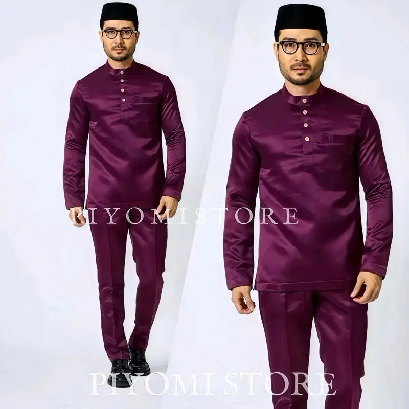 ￼Set baju celana melayu cekak musang teluk belanga pria Premium 2