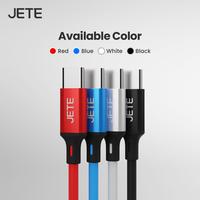 Gambar Kabel Data JETE Spark USB C To Type C 65W Fast Charging Cable Handphone Quick Transfer Charger Nylon Braided Garansi Resmi - Black dari Doran Gadget Official Kota Administrasi Jakarta Pusat 3 Tokopedia