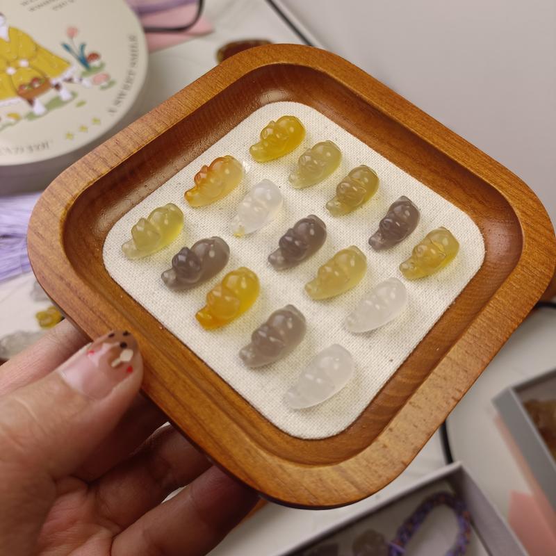 Mặt Dây Chuyền Thời Trang Mèo Bằng Đá Tự Nhiên, Đơn Giản Và Dễ Phối Đồ, Biểu Tượng Hòa Bình Và May Mắn, Chọn 1 Trong 14 Mặt Hàng Phúc Lợi 1