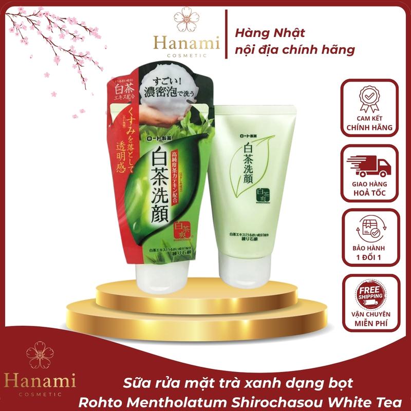 Sữa rửa mặt trà xanh Rohto Mentholatum Shirochasou White Tea 120g