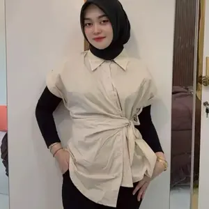 Vest bkk, talipinggang ikat samping, sisa 2 hitam dan pink soft