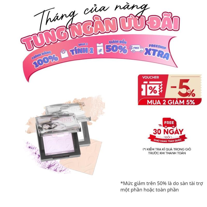  Phấn phủ nén Veecci kiềm dầu Cho Mặt Trang Điểm Mềm Mại Lâu Trôi Tiện Lợi MiNi 3g 