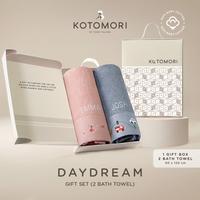 Gambar KOTOMORI Daydream - Gift Set of 2 Handuk Mandi Anak Bayi 60x120cm / Hadiah Kado Lahiran / Hampers / Souvenir Ulang Tahun - DD - SPgrey+TRblue, Tanpa Nama dari Terry Palmer Indonesia Kab. Tangerang 1 Tokopedia