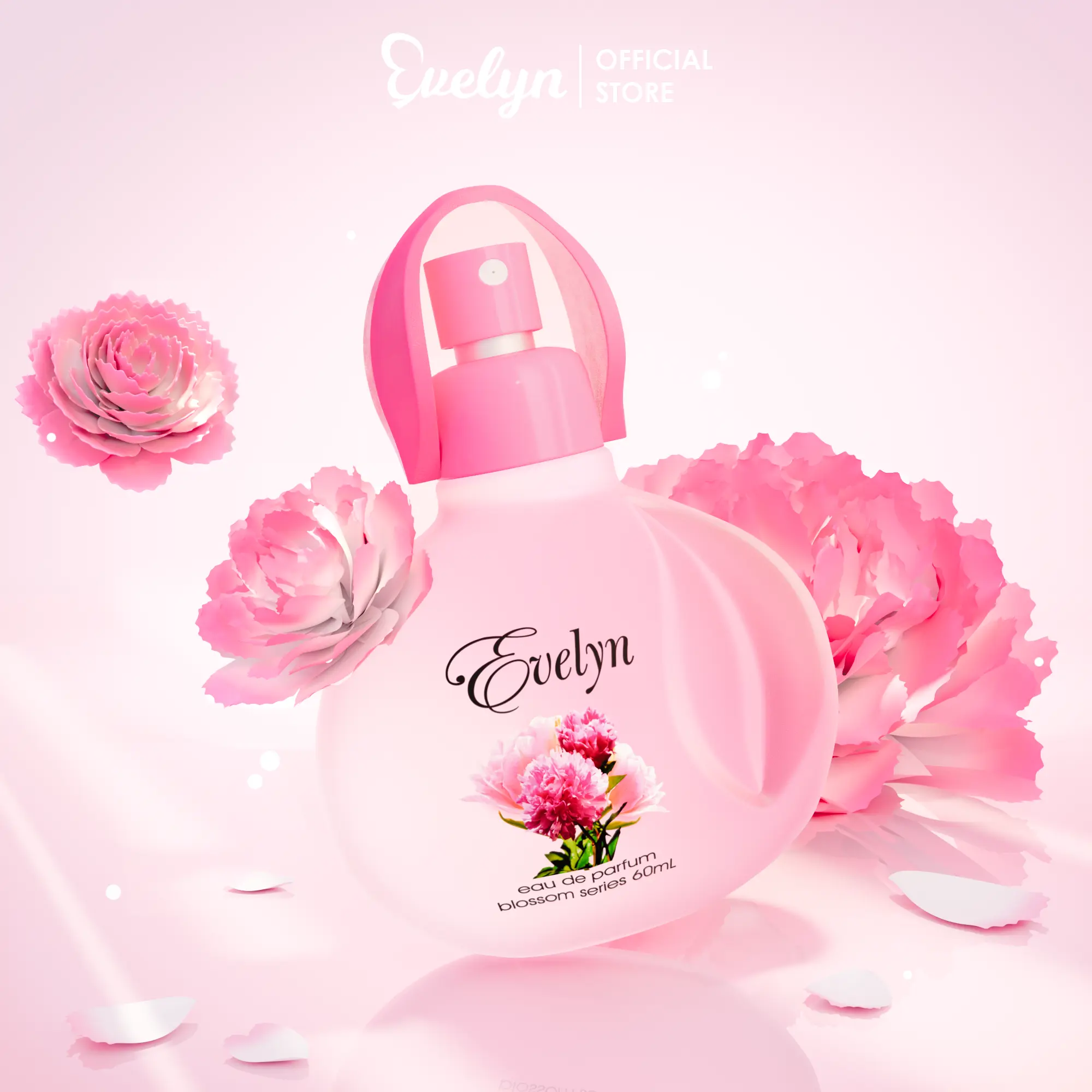 Evelyn Eau De Parfum Blossom Series 60ml / Parfum Wanita Travel Size / Parfum Wanita / Minyak Wangi