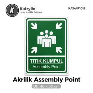 Assembly Point Katrylic / 40 x 30 cm / Akrilik Titik Kumpul