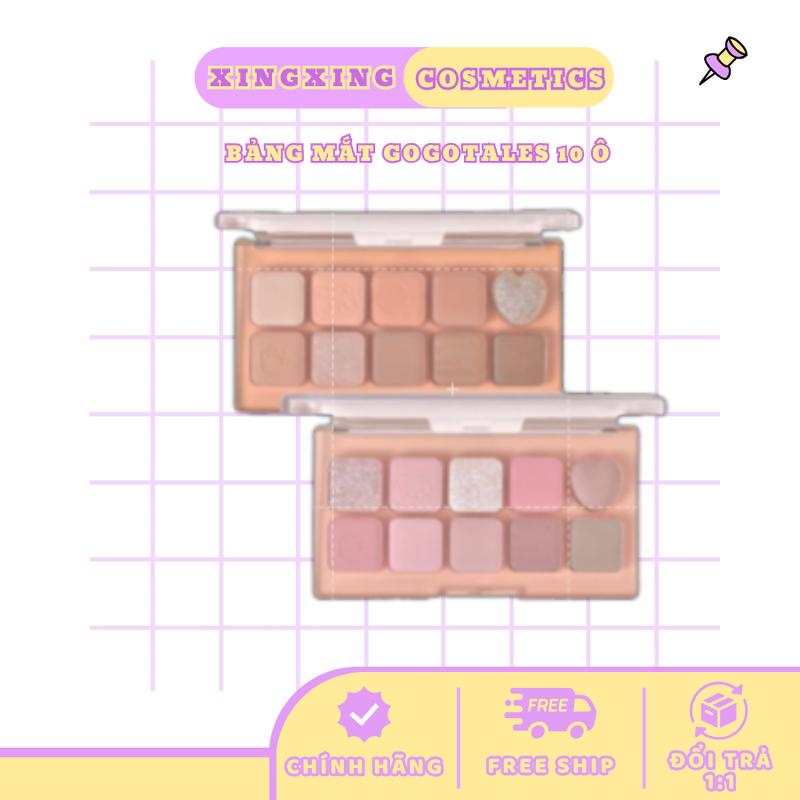 Bảng Mắt 10 ô GOGO TALES mèo ngọt ngào màu siêu xinh bám lâu GT643 Trang Điểm Mỹ Phẩm Cosmetic Trang Điểm
