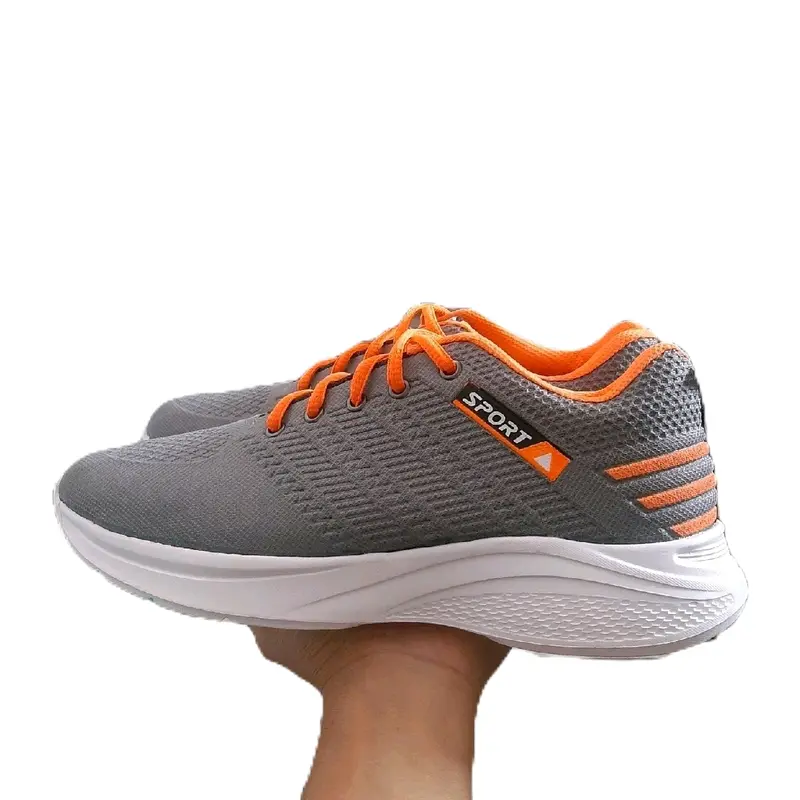 sepatu sneakers sport pria wanita olahraga ringan empuk nyaman hak datar  cassual hitam shoes hitam merah 37