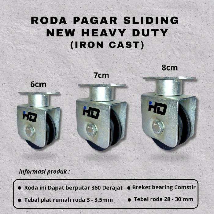 Promo Roda Besi Sliding Heavy Duty Besi Super Iron Cast Universal 360 ...
