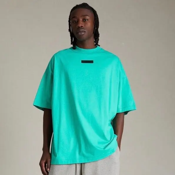 FW23 FOG Essentials Black Patch Tee MINT LEAF