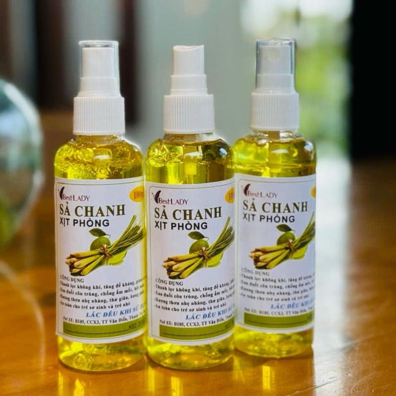  Tinh Dầu Sả Chanh Xịt Phòng 100ML Giúp Thanh Lọc Không Khí Xua Đuổi Muỗi Côn Trùng Hương Thơm Nhẹ Nhàng Thư Giãn An Toàn Cho Trẻ Sơ SInh Và Trẻ Nhỏ 