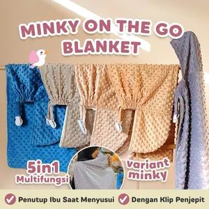 BEST SELLER On The Go Blanket Selimut 5 in 1 MultifuNgsi - Klip Penjepit selimut Stroller on the go minky