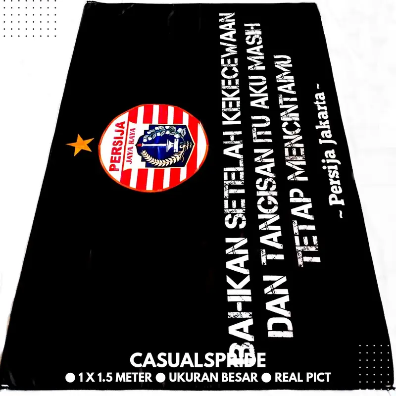 Bendera Persija Jakarta The Jack Ultras Curva Nord 1928 Casuals Ukuran Besar - Koleksi Bola Indonesia yang Spesial 8