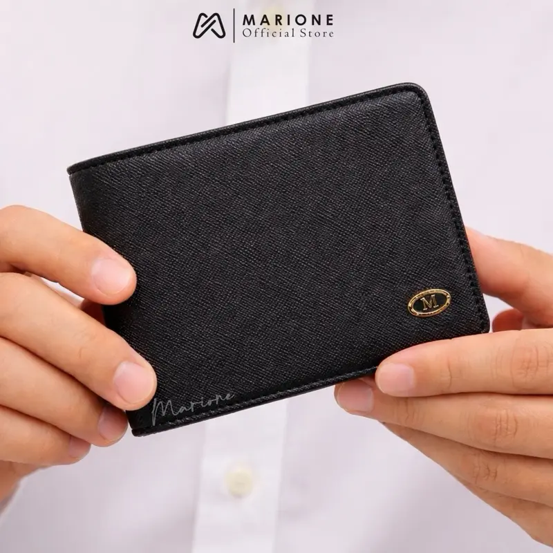 ￼MARIONE - DILMURAT Dompet Pria Lipat Pendek Bahan Kulit Sintetis Tebal Berkulitas
