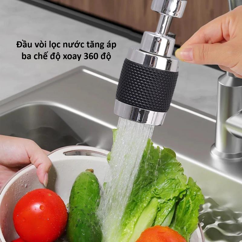  Đầu vòi rửa bát tăng áp cao cấp 3 Chế độ phun cực mạnh xoay 360 độ sử dụng cho bồn rửa chén lọc nước hiệu quả 