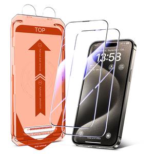 iPhone 16 Pro Max Kaca Bajaan, 2 Pek, Liputan Penuh, Perlindungan Tentera, Mudah Dipasang, Anti-Calar, Pelindung Skrin Jelas HD, Anti-Pecah