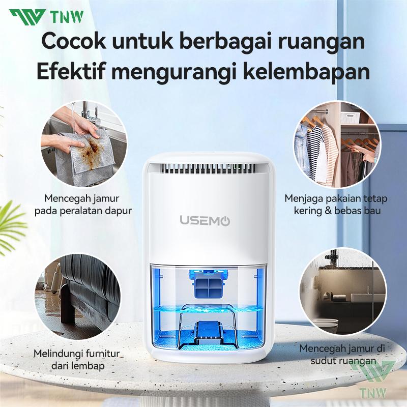 USEMO HD9pro Dehumidifier 1L Penyerap Kelembaban Udara Senyap Auto Off Ruangan 20m²