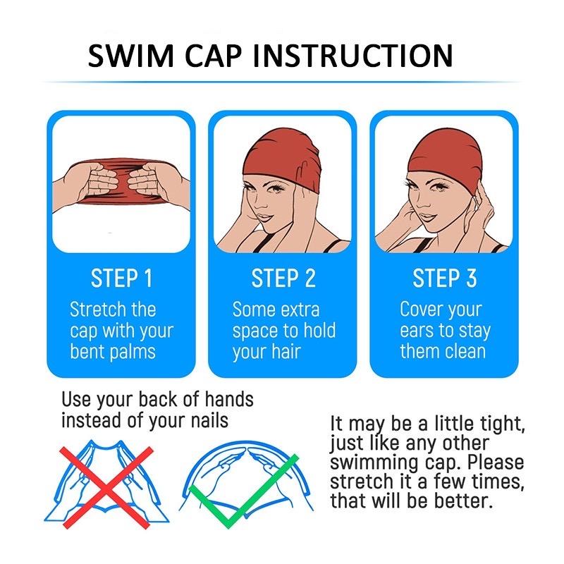 Product Introduction of READY STOCK KL Adult Swimming Nylon Men Women Waterproof Swim Cap Head Cover Topi Dewasa Berenang Budak Lelaki 30