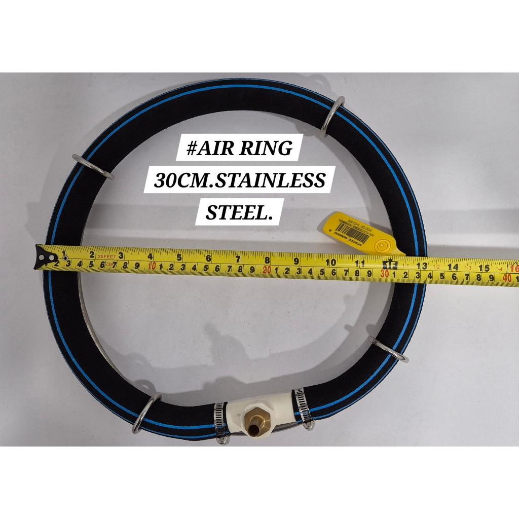 Air Ring 30cm Stainless Steel Pond Aquarium Fish Ikan Kolam Akuarium Aeration Tube Bubble