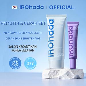 IROHADA Kombo 2in1 | Pencuci Muka Pemutih & Krim Penghilang Flek Hitam | Pencerahan Kulit, Reda Bintik Hitam