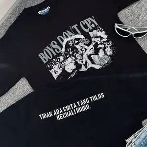 TSHIRT CINTA IBU BOYS DONT CRY - HITAM katun combed Kaos Premium Nyaman Sehari-hari Bahan Super Lembut Desain Kekinian Unisex