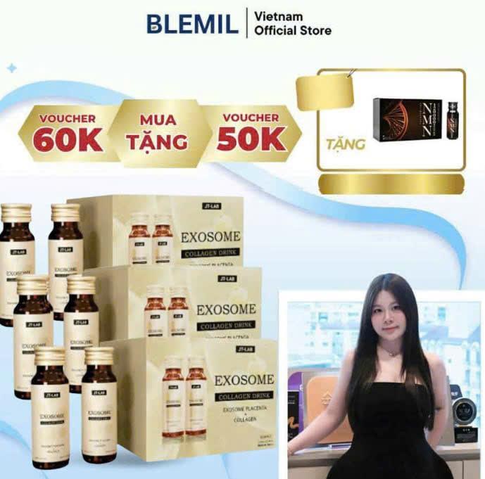  Combo 3 Hộp Exosome Vàng Jtlab Collagen Nhật Bản + Tặng 1 Nước Uống NMN 120000 Nhật Bản 