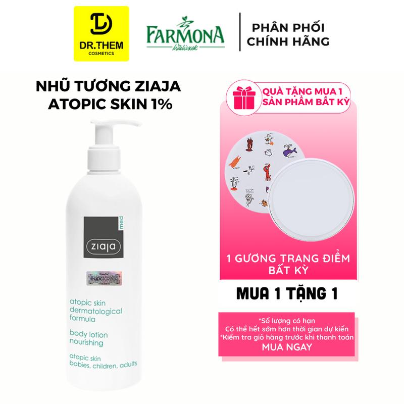  Nhũ Tương Ziaja Med Mượt Da Toàn Thân Ziaja Med Atopic Skin 400ml - Ziaja Med Atopy AZS - Dưỡng ẩm 