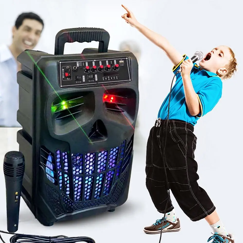 MKC KIMISO SPEAKER BLUETOOTH FULL BASS 8.8 INCH SPEAKER NIRKABEL BLUETOOTH PORTABEL 8'8-INCH KIMISO QS-7801 BONUS MIKROFON KARTU MIKROFON OK +REMOTE // SPEAKER KARAKE 7801