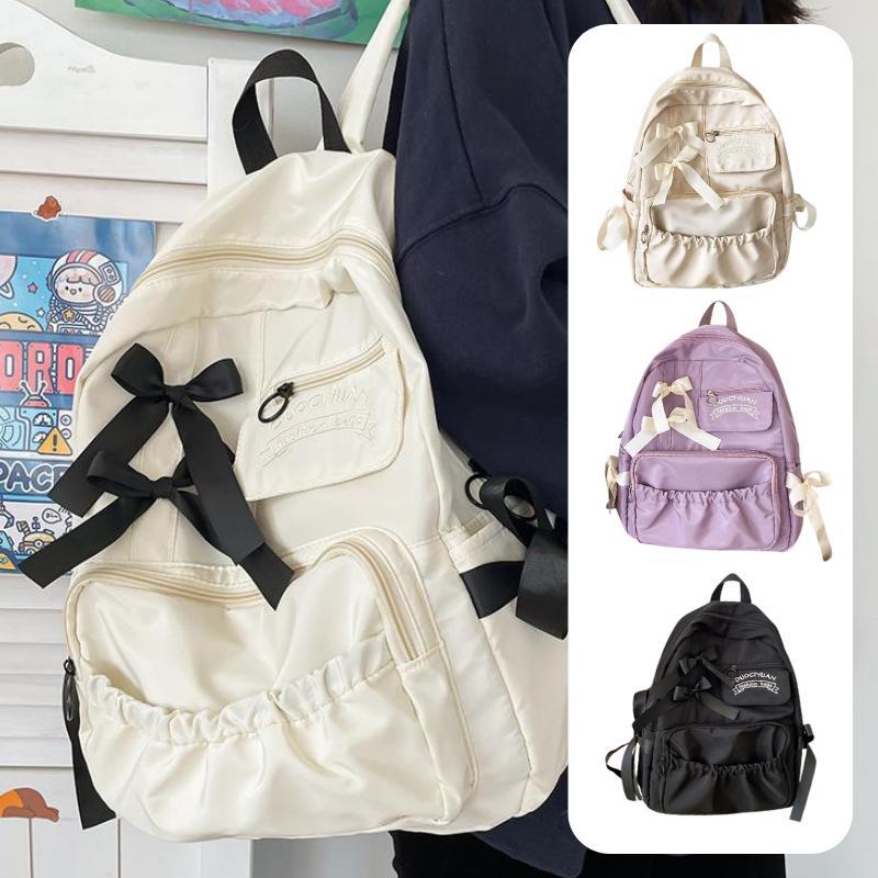 Bowknot Japanese Style Sweet Girls Backpack Cute Aesthetic Bag - TikTok ...