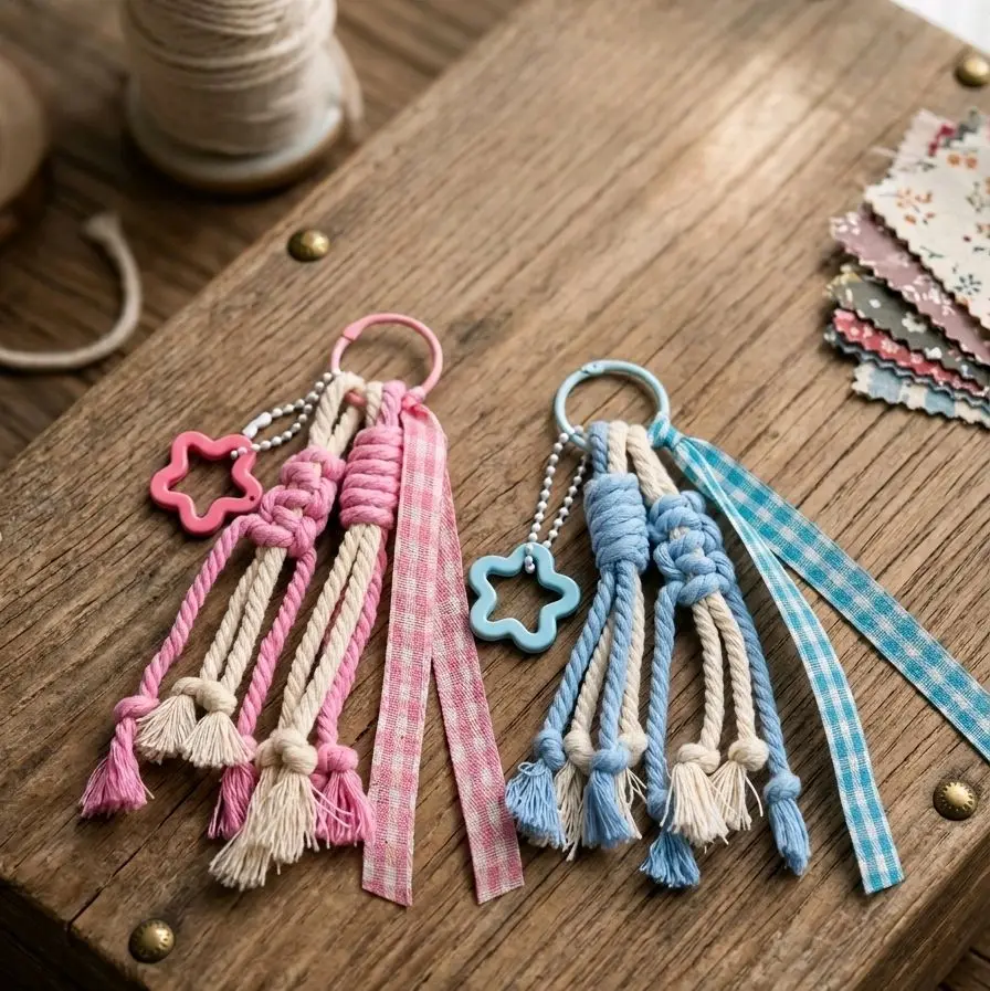 New !! bagcharm macrame estetik warna warni