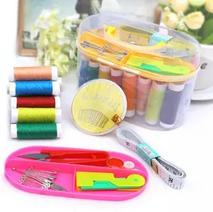 Set Alat Jahit BESAR Paket Lengkap 12 benang Sewing Kit Box peralatan jahit jarum