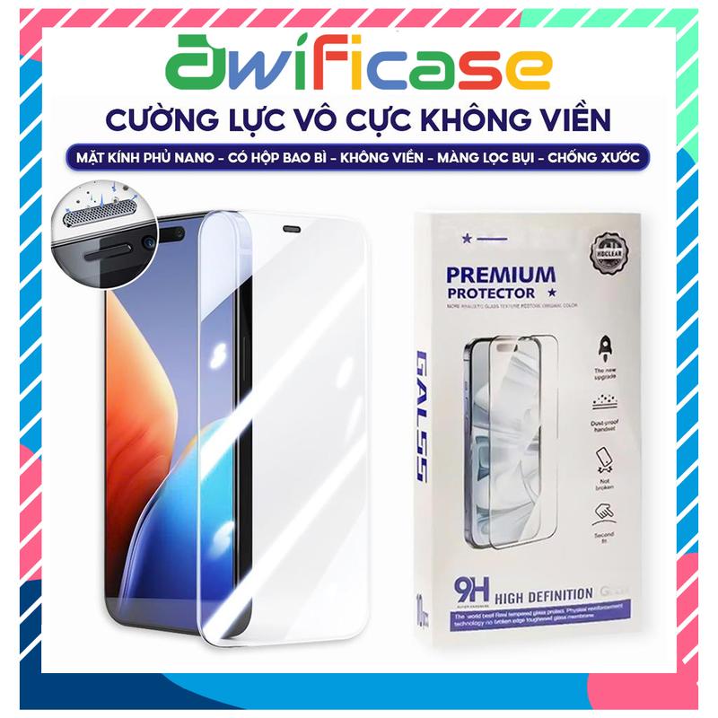 Miếng dán màn hình (Kính Cường Lực) iPhone Vô Cực Không Viền Siêu Trong 7/8/X/XS/XSMAX/11/12/13/14/15/16/17Pro/Max- E1-1