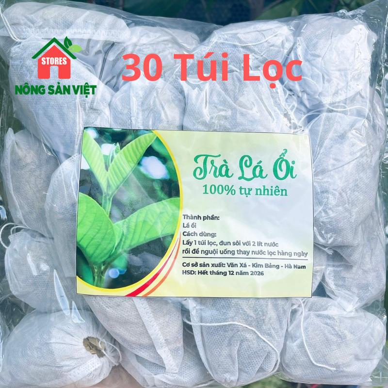 Trà Lá Ổi Túi Lọc 30 Gói 100% Tự Nhiên Nguyên Chất Từ Lá Ổi Non Hỗ Trợ Giữ Dáng Thon Gọn