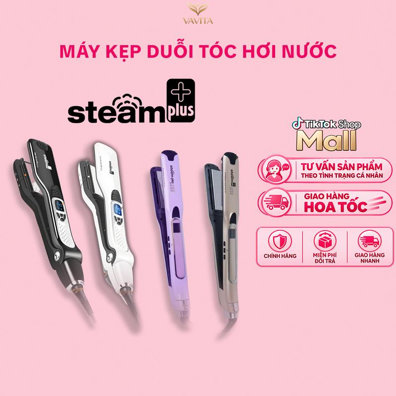 Máy Duỗi Tóc Hơi Nước Titan Giúp Tóc Suôn Mượt Hạn Chế Hư Tổn Tạo Kiểu Nhanh Steam Plus