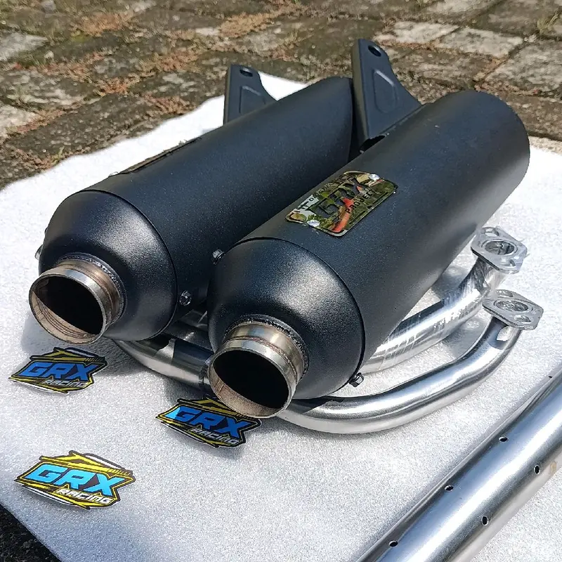 Knalpot Luster V1 Original GRX Racing Saringan Borr Out 50 inlet 26-28-32 PNP All Matic Motor Motorcycle 1