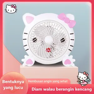 FIXIT Kipas Angin Karater 10inch Mini Fan Meja Listrik Bentuk Lucu Hembusan Angin Sehat Diam Walau Berangin Kencang