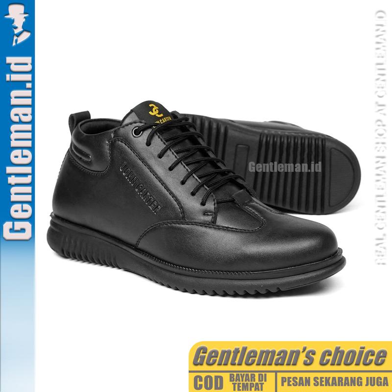 GENTLEMAN Dominic Sepatu Pria Hitam Casual Keren Shoes Sneakers 1