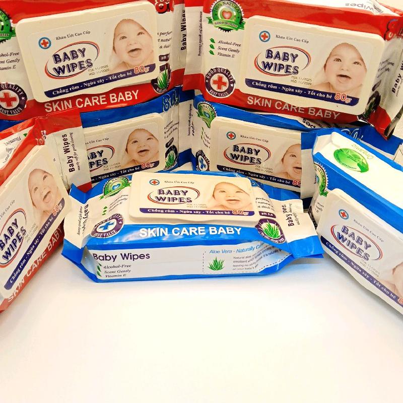 Combo 20 gói Baby wipes 80gr không mùi