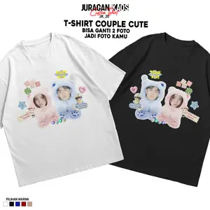 Juragan Kaos Custom Foto Sendiri Kaos Custom Bisa Ganti Foto T-shirt 24s Kaos Bucin Couple T-shirt Rekomendasi Kado Untuk Pacar