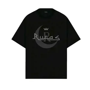 RUCAS Initial Arabic Black Tee Premium - Kaos Unisex Desain Arabic Stylish Warna Hitam Elegan Cotton Combed 24s Nyaman