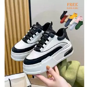 FREE KAOS KAKI Sepatu Sneakers Wanita Korea Sport Shoes New XINY