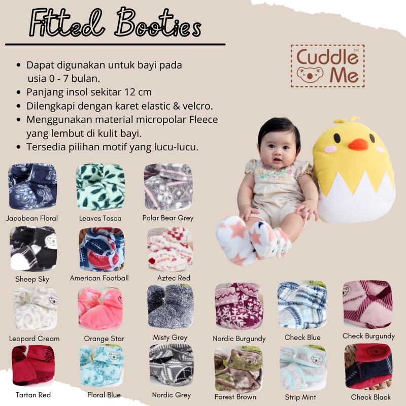 Cuddleme Fitted Baby Booties | Sepatu Bayi | Kaos Kaki Bayi 0
