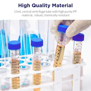 Isi 100 Centrifuge Conical Tub 15ml Tabung Urine Tabung Penyimpanan Sampel