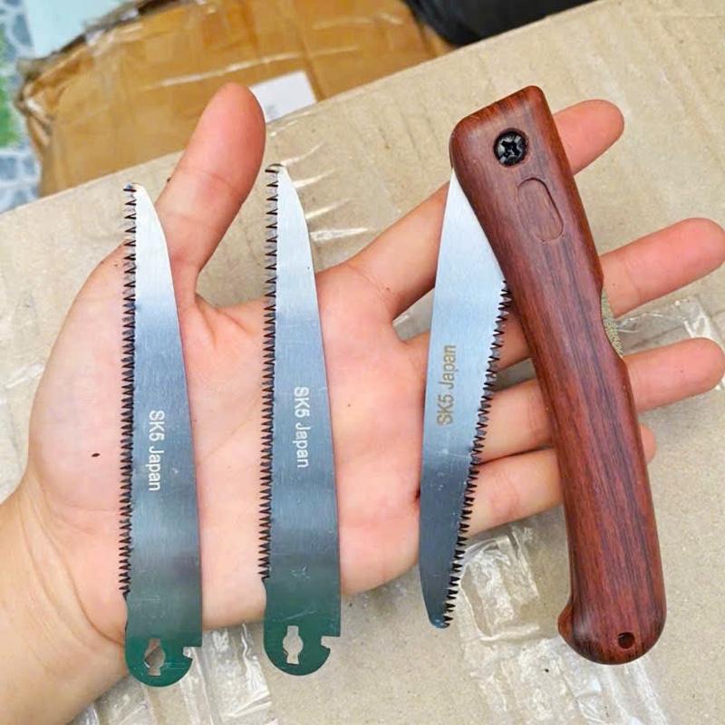 Cưa gỗ gấp gọn cưa cắt cành cây SK5 cán NÂU hàng cao cấp