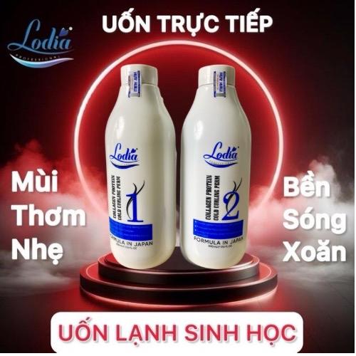 Uốn Lạnh Siêu Xoăn Lodia 500mlx2 Uốn Tóc Nam Mùi thơm Uốn lạnh Protein