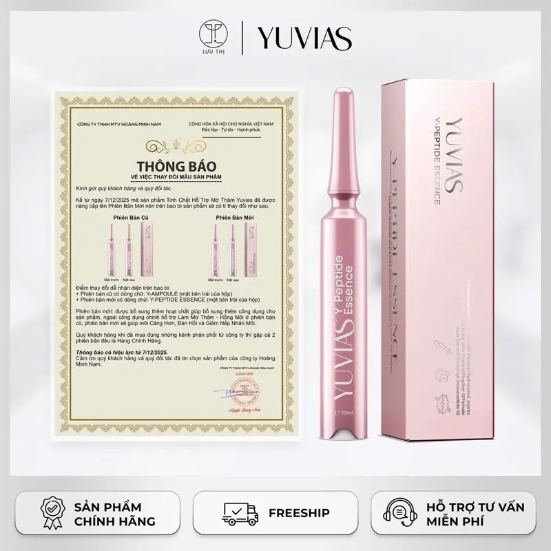 Yuvias Tinh Chất Dưỡng Hồng Cải Thiện Thâm Dưỡng Ẩm Và Cải Thiện Hồng Môi 10ml Y-PEPTIDE ESSENCE