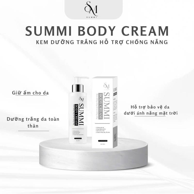 Kem body summi hỗ trợ chống nắng hỗ trợ làm sáng da