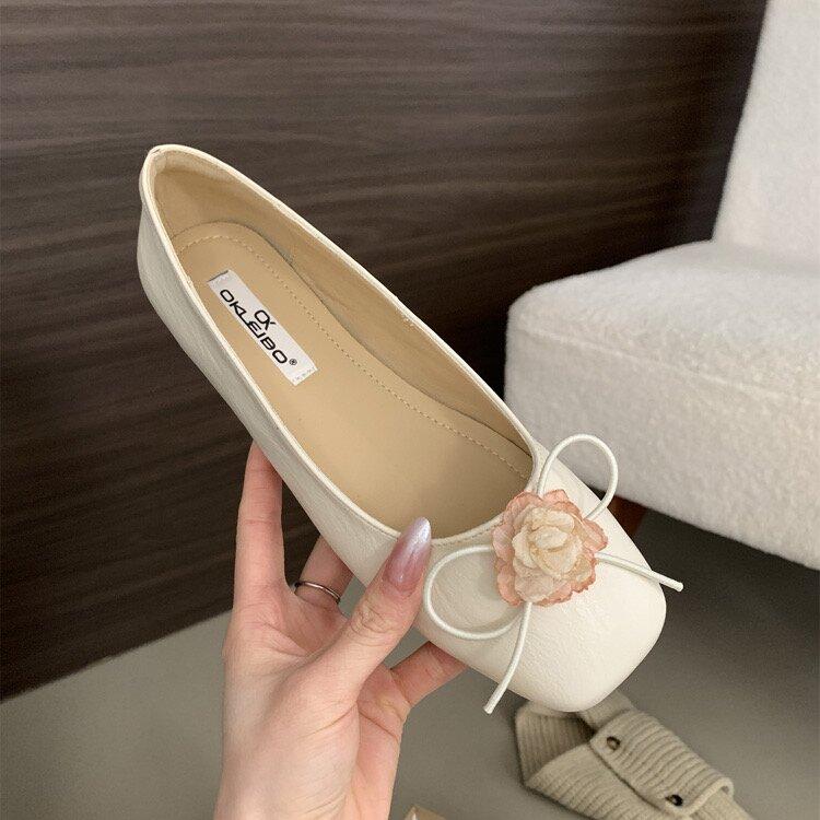 MEYBANNI - C833 - Giày Búp Bê Nữ Đính Hoa Siêu Xinh - Phong Cách Tiểu Thư Hàn Quốc