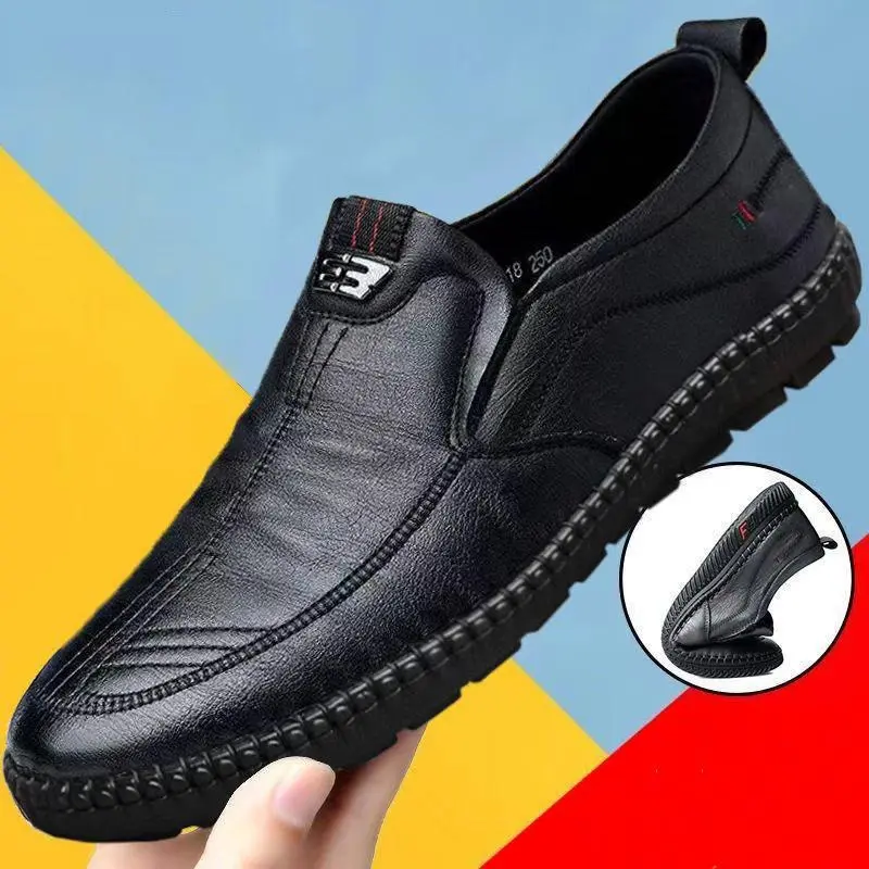 Giày Da Thường Ngày Cho Nam Kiểu Giày Lười Chất Liệu PU Thoáng Khí Tùy Chọn Hai Màu
